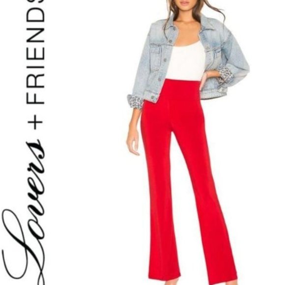 Lovers + Friends Revolve Annebell Pants in Red M - Picture 1 of 9